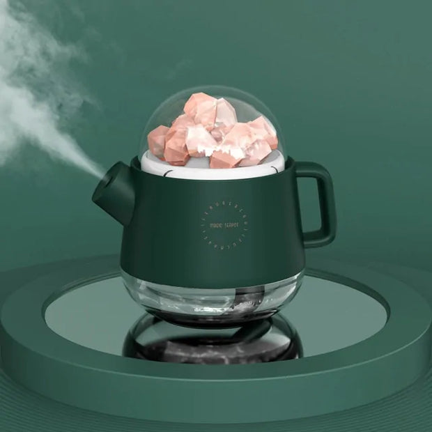 Teapot Diffuser / Night Lamp with pink salt